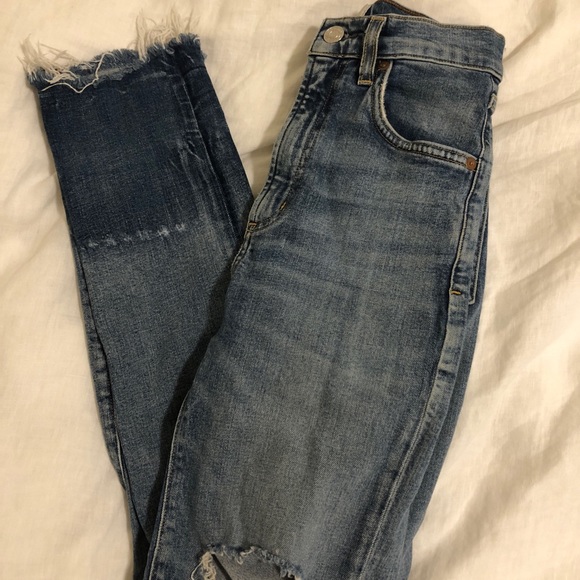 AGOLDE high waisted skinny ripped jeans - Picture 3 of 3